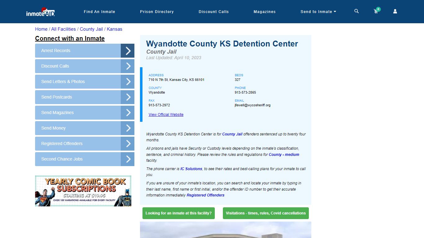 Wyandotte County KS Detention Center - Inmate Locator - Kansas City, KS